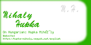 mihaly hupka business card